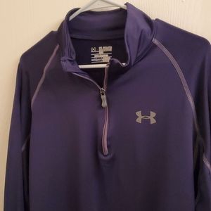 Mens Under Armour Navy Blue Light 1/3 Pullover